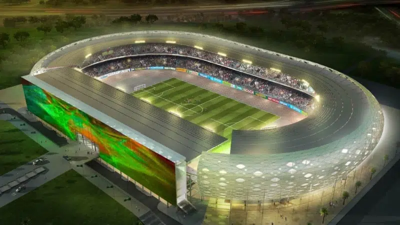 Aufnahme des Stadion Uyo in Nigeria